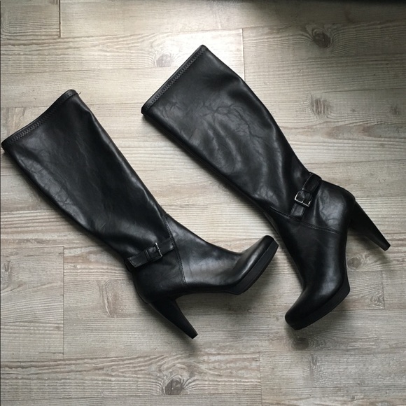 Nine West Shoes - Nine West Black heeled knee high boots size 7.5